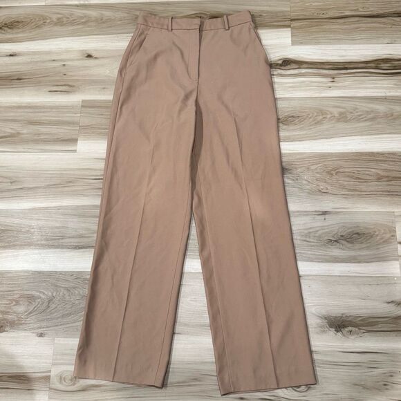 Zara Tan Straight Leg Pants Women’s Medium - Picture 4 of 5